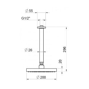 Верхний душ Webert SHOWER SET AC0940010METAL золото купить в интернет-магазине сантехники Sanbest