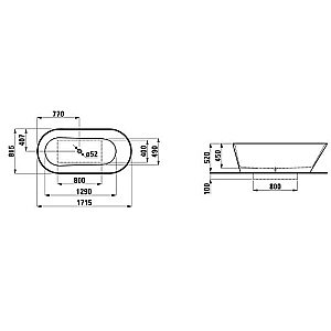 Ванна Laufen Kartell 171,5х81,5 2.2633.2.000.000.1 белая купить в интернет-магазине Sanbest
