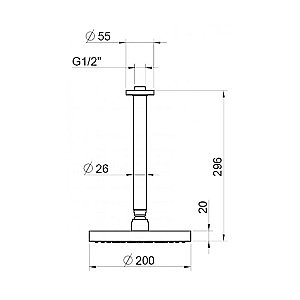 Верхний душ Webert SHOWER SET AC0940010METAL золото купить в интернет-магазине сантехники Sanbest