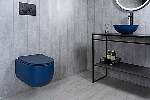 Раковина накладная Gid 9081bum синяя матовая купить в интернет-магазине Sanbest