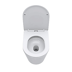 Унитаз приставной напольный BelBagno Flay-Tor BB1003CB-TOR/SC белый, безободковый, с крышкой микролифт, слив-торнадо купить в интернет-магазине Sanbest