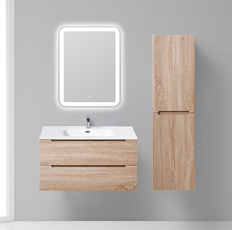 Тумба с раковиной Belbagno ETNA 80 rovere bianco для ванной в интернет-магазине Sanbest