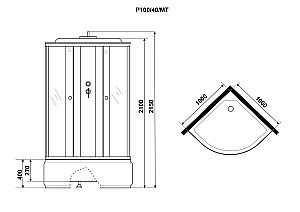 Душевая кабина Niagara "Promo", четверть круга, тропический душ, противоскользящее покрытие купить в интернет-магазине Sanbest