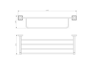Полотенцедержатель с полкой WONZON & WOGHAND ROMA, Бронза (WW-7281) купить в интернет-магазине сантехники Sanbest