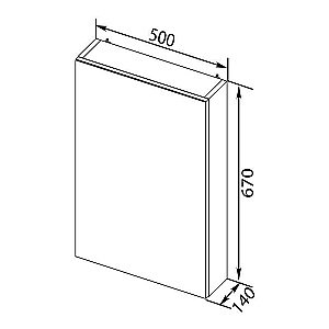 Зеркальный шкаф Aquanet Порто 50 купить в интернет-магазине сантехники Sanbest