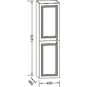 Пенал Jacob Delafon Cleo 1889 EB732G-MWB 40 матовый серый, левосторонний для ванной в интернет-магазине сантехники Sanbest