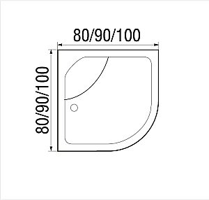 Душевая кабина River Nara Light 44 90x90 МТ без крыши купить в интернет-магазине Sanbest