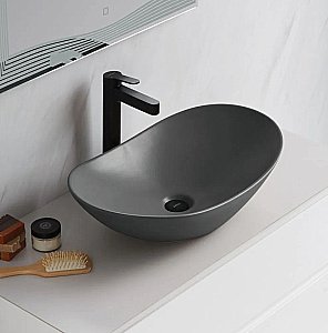 Раковина накладная BelBagno 60,5 BB1404-H311 серая матовая купить в интернет-магазине Sanbest