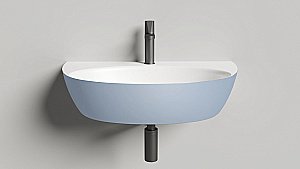 Раковина Salini ALDA WALL 03 140313GRH 71 из искусственного камня S-Sense, белая глянцевая, цвет по RAL снаружи купить в интернет-магазине Sanbest