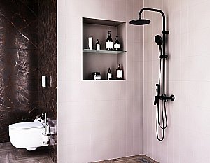 Душевая система Damixa Apollo DX220910300 черная матовая купить в интернет-магазине сантехники Sanbest