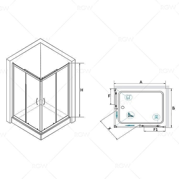 Душевой уголок RGW Passage PA-146 90x120 купить в интернет-магазине Sanbest