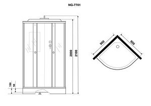 Душевая кабина Niagara Luxe NG-7701M 90x90 купить в интернет-магазине Sanbest