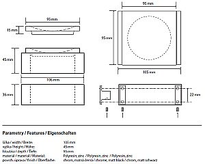Мыльница Bemeta Gamma 145408312 черная купить в интернет-магазине сантехники Sanbest