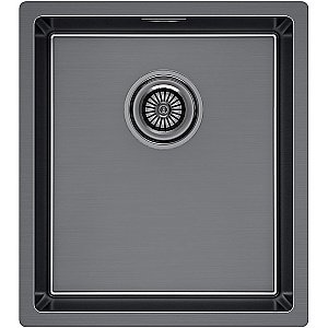 Кухонная мойка Paulmark Yuni 39 YU39-GM вороненая сталь купить в интернет-магазине сантехники Sanbest