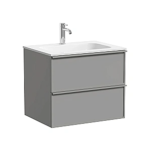 Тумба с раковиной Sancos Velta 60 VL60WG+CN7011 теплый серый матовая/раковина белая, с отверстием для ванной в интернет-магазине Sanbest