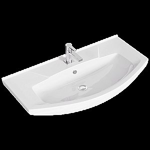 Тумба с раковиной Aqwella Basic 85 дуб золотой для ванной в интернет-магазине Sanbest