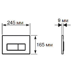 Кнопка для инсталляции Azario FORTE AZ-100-003F хром матовый купить в интернет-магазине сантехники Sanbest