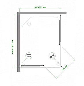 Душевой уголок Royal Bath RB1295HPD-C 95х120 матовый купить в интернет-магазине Sanbest