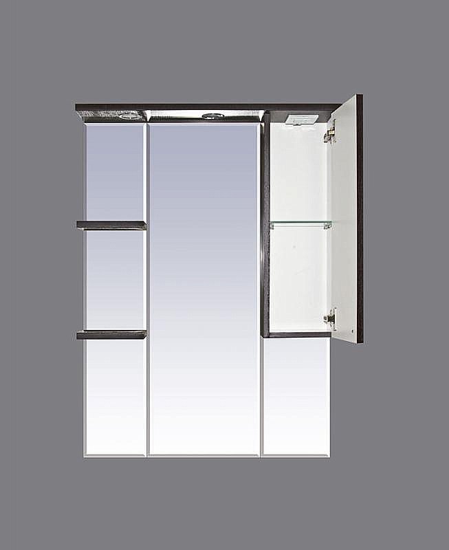 Зеркало со шкафом Misty Александра 75 П-Але04075-052СвП венге в ванную от интернет-магазине сантехники Sanbest