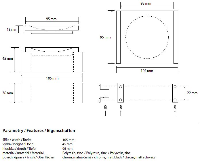 Мыльница Bemeta Gamma 145408312 черная купить в интернет-магазине сантехники Sanbest