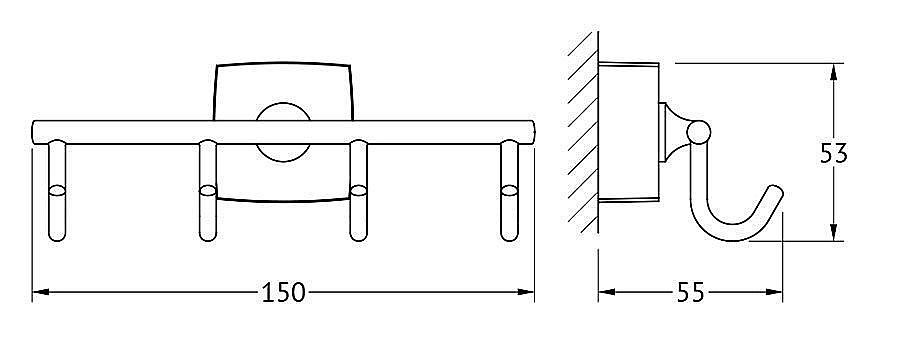 Крючок FBS Esperado ESP 004 купить в интернет-магазине сантехники Sanbest