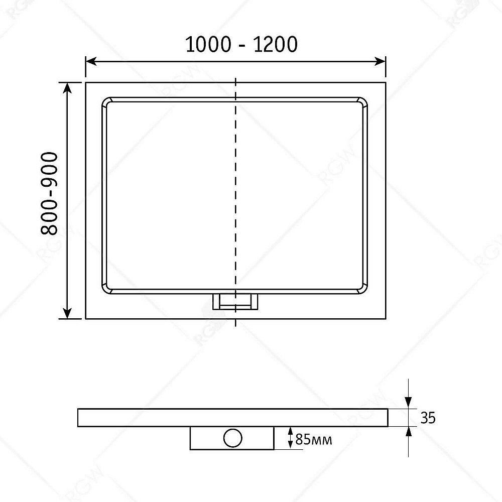 Душевой поддон RGW GWS-21 GWS 03150282-01 80x120 белый купить в интернет-магазине Sanbest