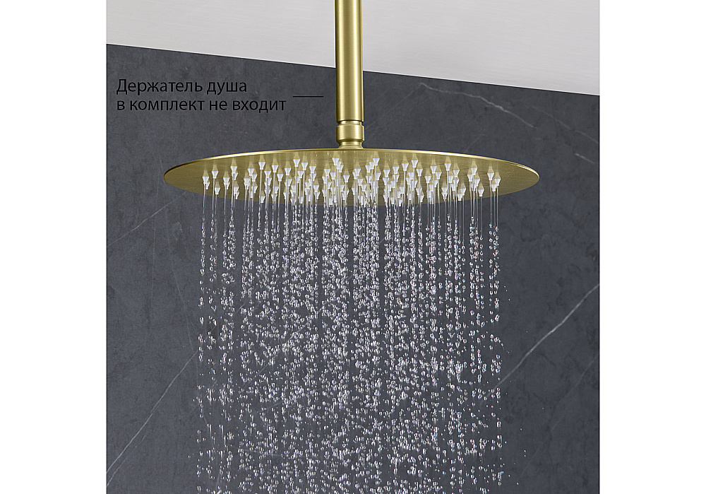 Верхний душ Aquatek AQ2077BG золото шлифованное купить в интернет-магазине сантехники Sanbest