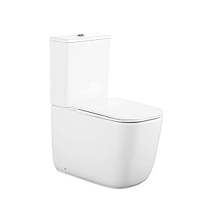 Унитаз напольный Ceruttispa ALVARO CT11089 безободковый с бачком, с крышкой микролифт, слив-торнадо, белый купить в интернет-магазине Sanbest