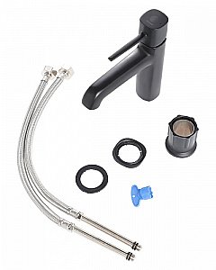 Смеситель для раковины Orange Karl M05-021b черный купить в интернет-магазине сантехники Sanbest