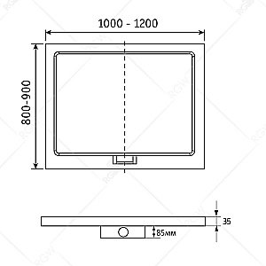 Душевой поддон RGW GWS-21 GWS 03150282-01 80x120 белый купить в интернет-магазине Sanbest
