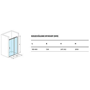 Душевая дверь Excellent Mazo 80 стекло прозрачное/профиль хром купить в интернет-магазине Sanbest