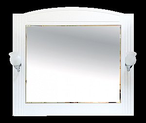 Зеркало Misty Эльбрус 94x85 белая эмаль в ванную от интернет-магазине сантехники Sanbest