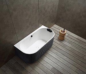 Ванна Abber Leipzig 170x80 AM9916BW черно-белая матовая купить в интернет-магазине Sanbest