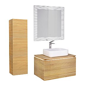 Пенал Jorno Karat 33 Kar.04.130/P/BuL бук светлый для ванной в интернет-магазине сантехники Sanbest