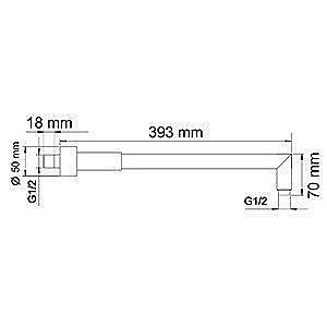 Держатель верхнего душа WasserKRAFT A019 купить в интернет-магазине сантехники Sanbest