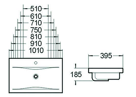Раковина SantiLine 81 SL-2101 (80) белая купить в интернет-магазине Sanbest