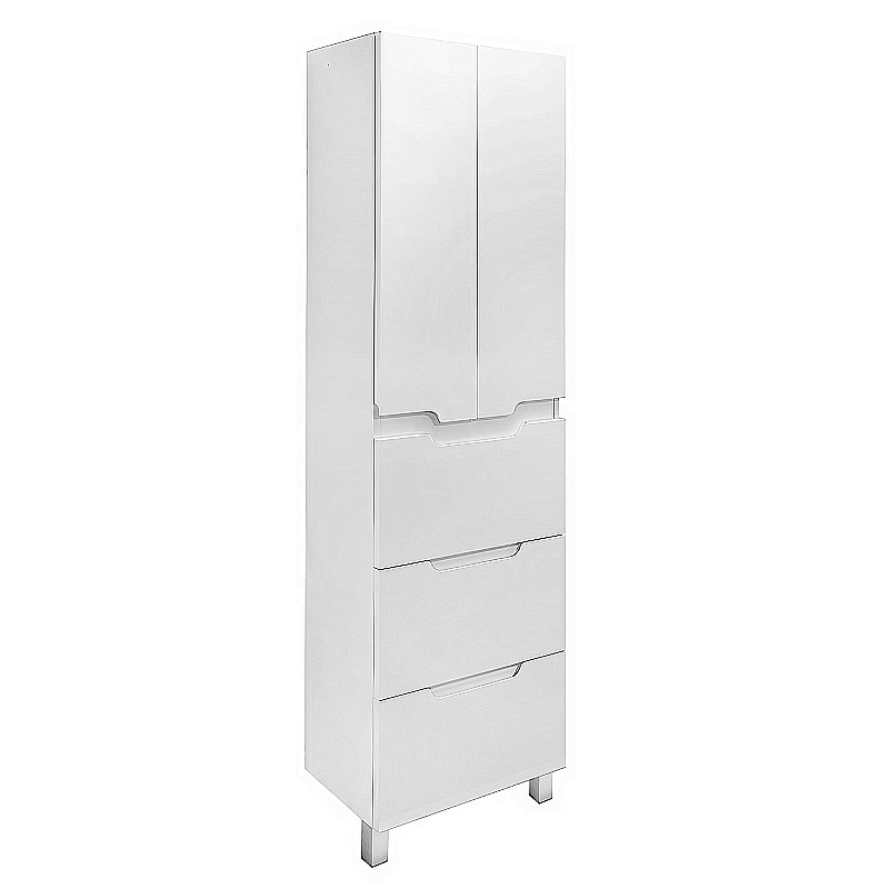 Пенал напольный Azario KANTRI 50/3 CS00097265 белый для ванной в интернет-магазине сантехники Sanbest