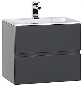 Тумба с раковиной Aquanet Алвита 70 серый антрацит для ванной в интернет-магазине Sanbest