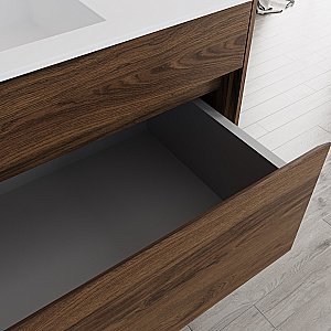 Тумба с раковиной Vincea Chiara 100 VMC-2C100CO/VCB-13100W тёмный дуб/раковина белая для ванной в интернет-магазине Sanbest