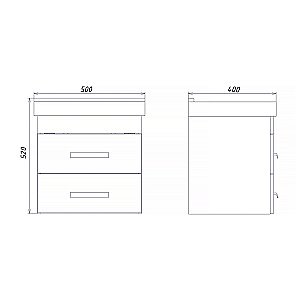 Тумба с раковиной Comforty Никосия-50П 00-00017091 дуб белый для ванной в интернет-магазине Sanbest