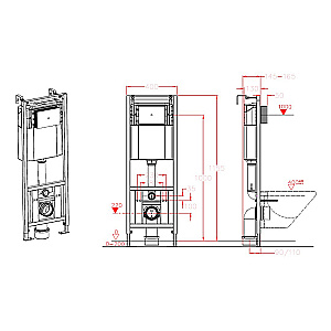 Инсталляция для унитаза Azario AZ-8010-1000 купить в интернет-магазине сантехники Sanbest