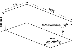Ванна Azario Бали 150х70 БАВ0101 белая купить в интернет-магазине Sanbest