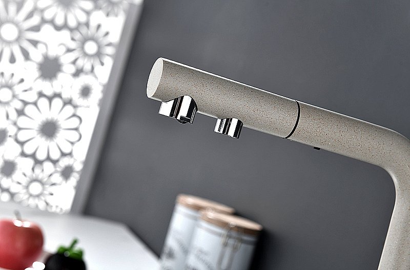 Смеситель для кухни Paulmark Serpentine Se213222-BE бежевый купить в интернет-магазине сантехники Sanbest