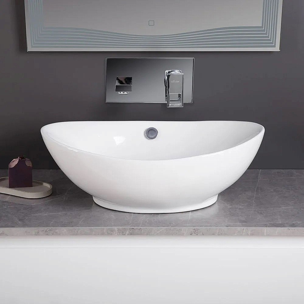 Раковина накладная BelBagno 60 BB1087 белая купить в интернет-магазине Sanbest