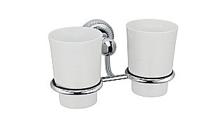 Держатель с двумя стаканами FIXSEN STYLE FX-41107 купить в интернет-магазине сантехники Sanbest