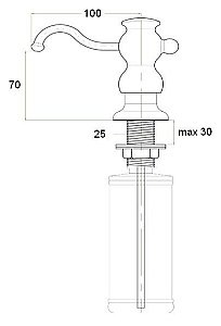 Диспенсер Zorg ZR-25 Черный Металлик купить в интернет-магазине сантехники Sanbest