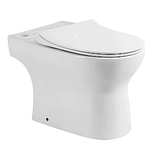 Чаша унитаза безободкового с сиденьем BelBagno Steam BB130CPR/SC белая купить в интернет-магазине сантехники Sanbest
