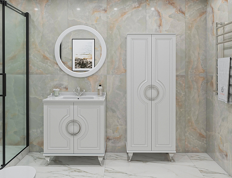 Тумба с раковиной Caprigo Valletta 80 бланж для ванной в интернет-магазине Sanbest