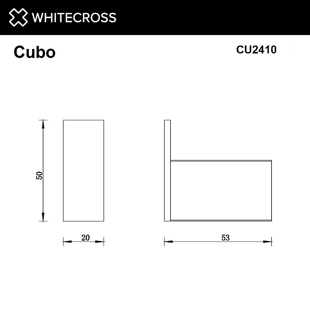 Крючок WhiteCross Cubo CU2410BL черный матовый купить в интернет-магазине сантехники Sanbest