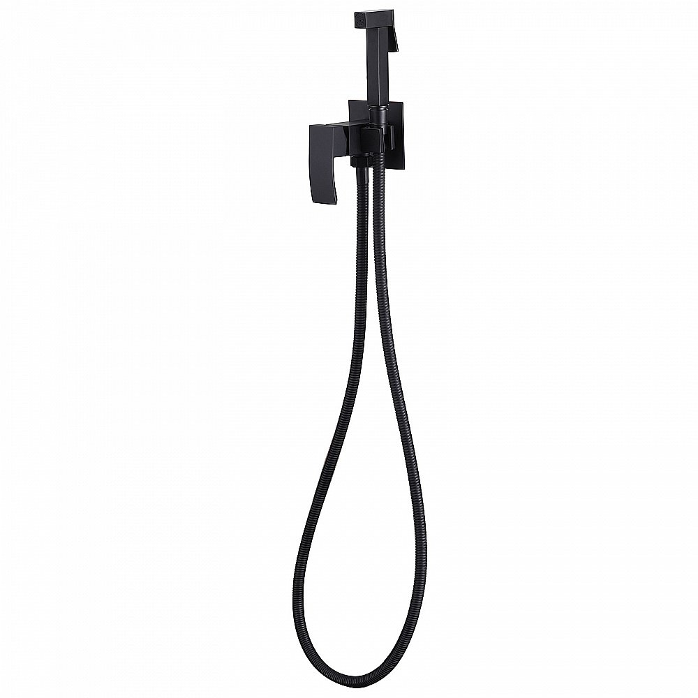 Гигиенический душ со смесителем ABBER Wasserfall AF8625B черный матовый купить в интернет-магазине сантехники Sanbest